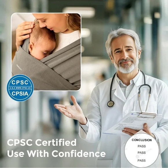 Momcozy Taupe Sling Carrier - Picture 4 of 10